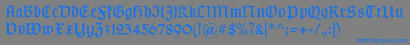 Gotischd Font – Blue Fonts on Gray Background