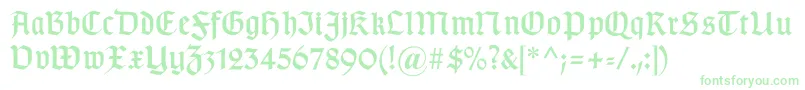 Подробнее о шрифте Gotischd Шрифт Gotischd – зелёные шрифты на белом фоне