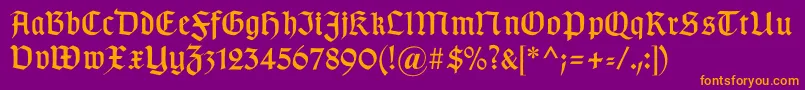 Gotischd Font – Orange Fonts on Purple Background