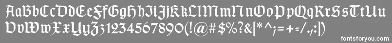 Gotischd Font – White Fonts on Gray Background