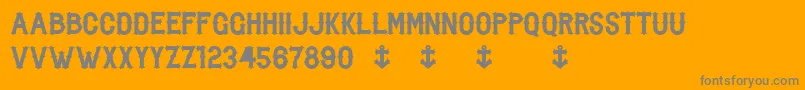 BikerFromHell Font – Gray Fonts on Orange Background