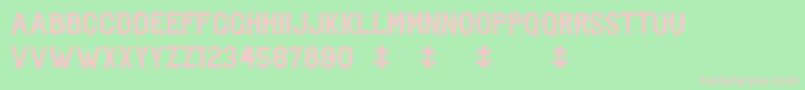 BikerFromHell Font – Pink Fonts on Green Background