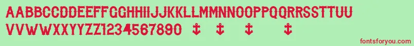 BikerFromHell Font – Red Fonts on Green Background