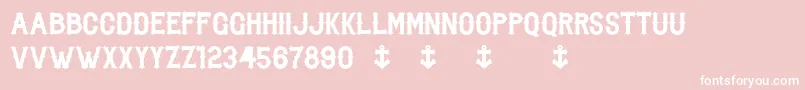 BikerFromHell Font – White Fonts on Pink Background