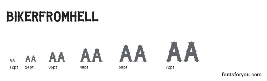 BikerFromHell Font Sizes