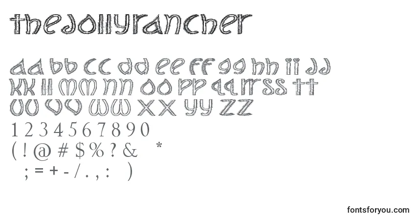 TheJollyRancher Font – alphabet, numbers, special characters