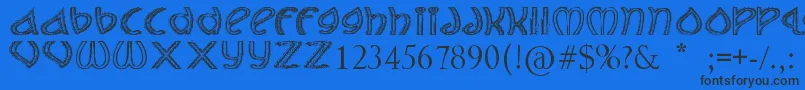 TheJollyRancher Font – Black Fonts on Blue Background