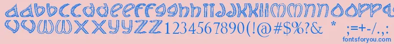 TheJollyRancher Font – Blue Fonts on Pink Background