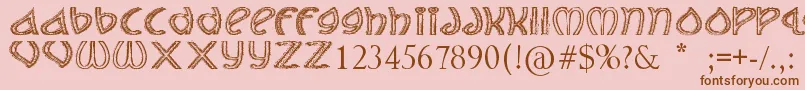 TheJollyRancher Font – Brown Fonts on Pink Background