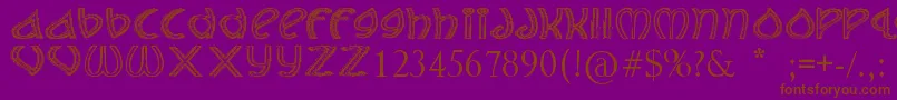 TheJollyRancher Font – Brown Fonts on Purple Background