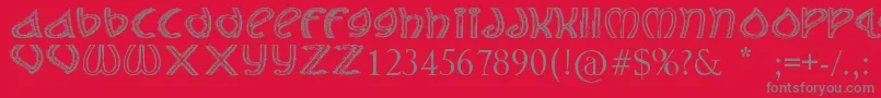 TheJollyRancher Font – Gray Fonts on Red Background