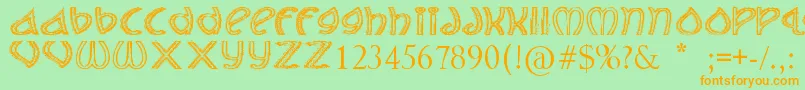 TheJollyRancher Font – Orange Fonts on Green Background