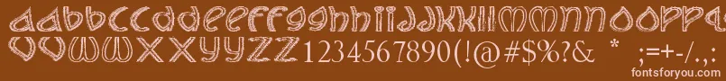 TheJollyRancher Font – Pink Fonts on Brown Background