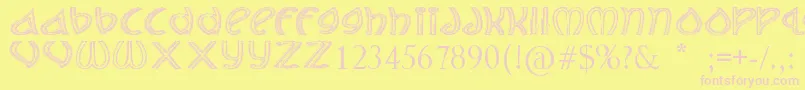 TheJollyRancher Font – Pink Fonts on Yellow Background