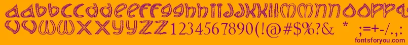 TheJollyRancher Font – Purple Fonts on Orange Background