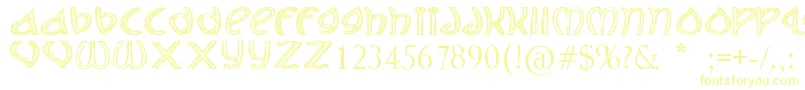 TheJollyRancher Font – Yellow Fonts on White Background