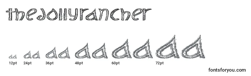 TheJollyRancher Font Sizes