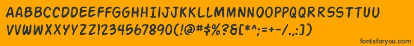 ActionMan-fontti – mustat fontit oranssilla taustalla
