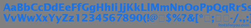 フォントLucidaSansBold – 灰色の背景に青い文字