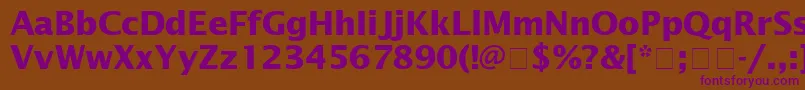 LucidaSansBold Font – Purple Fonts on Brown Background