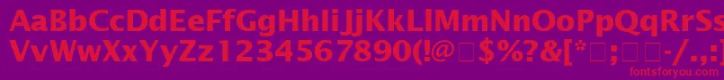 LucidaSansBold Font – Red Fonts on Purple Background