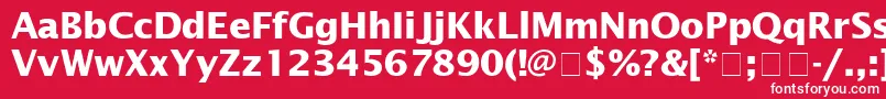 LucidaSansBold Font – White Fonts on Red Background