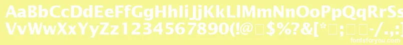 Шрифт LucidaSansBold – белые шрифты на жёлтом фоне