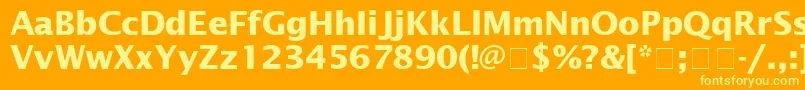 LucidaSansBold Font – Yellow Fonts on Orange Background