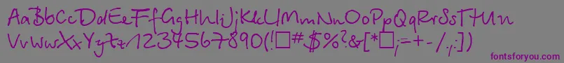 Шрифт BetinaNormal – фиолетовые шрифты на сером фоне