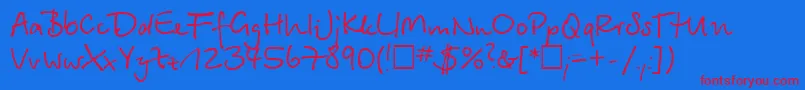 Шрифт BetinaNormal – красные шрифты на синем фоне