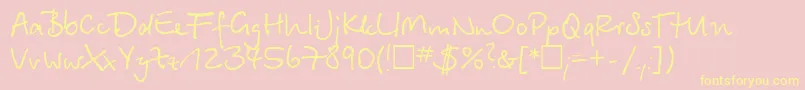 BetinaNormal Font – Yellow Fonts on Pink Background