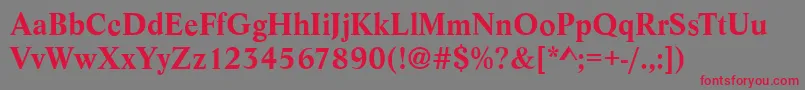 LyonBold Font – Red Fonts on Gray Background