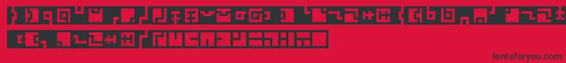 Zuish Font – Black Fonts on Red Background