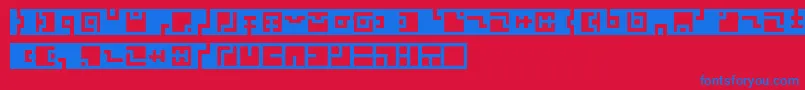Zuish Font – Blue Fonts on Red Background