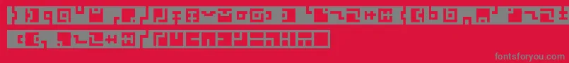 Zuish Font – Gray Fonts on Red Background