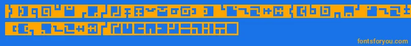 Zuish Font – Orange Fonts on Blue Background