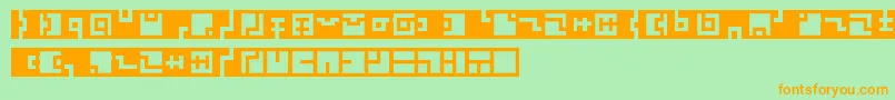 Zuish Font – Orange Fonts on Green Background