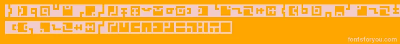 Zuish Font – Pink Fonts on Orange Background