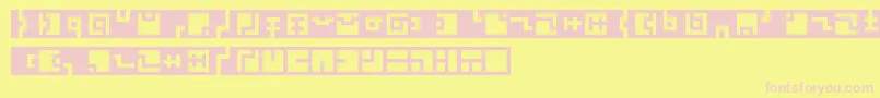 Zuish Font – Pink Fonts on Yellow Background