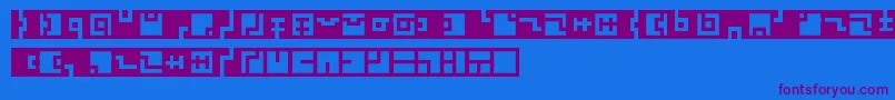 Zuish Font – Purple Fonts on Blue Background