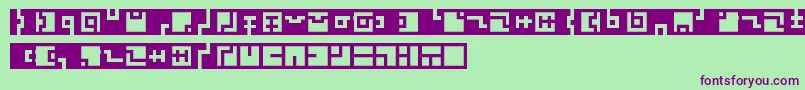 Zuish Font – Purple Fonts on Green Background