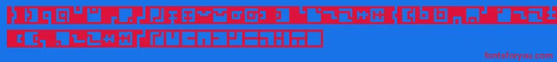 Zuish Font – Red Fonts on Blue Background