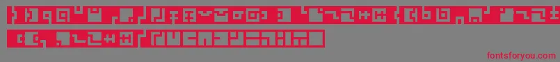 フォントZuish – 赤い文字の灰色の背景