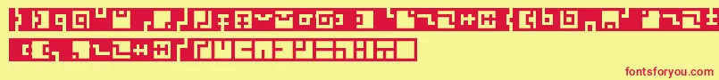 Zuish Font – Red Fonts on Yellow Background