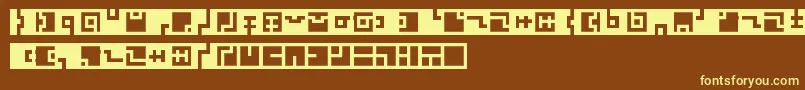 Zuish Font – Yellow Fonts on Brown Background