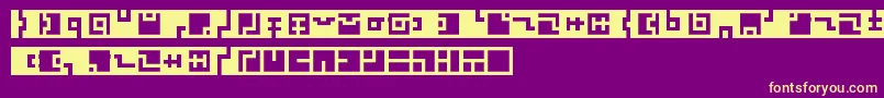 Zuish Font – Yellow Fonts on Purple Background