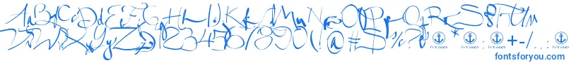 Шрифт Salme – синие шрифты