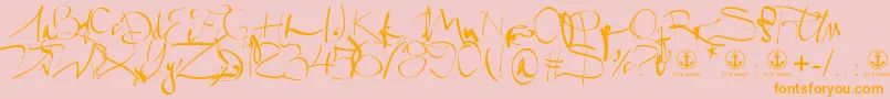 Salme Font – Orange Fonts on Pink Background