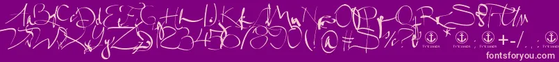 Salme Font – Pink Fonts on Purple Background