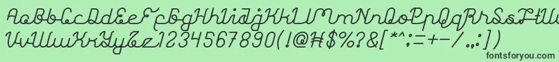 フォントAstonishingBold – 緑の背景に黒い文字